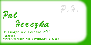 pal herczka business card